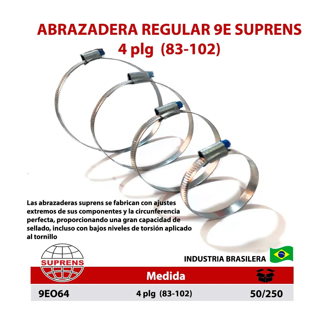 ABRAZADERA Estampada 9E SUPRENS 4" (83-102)