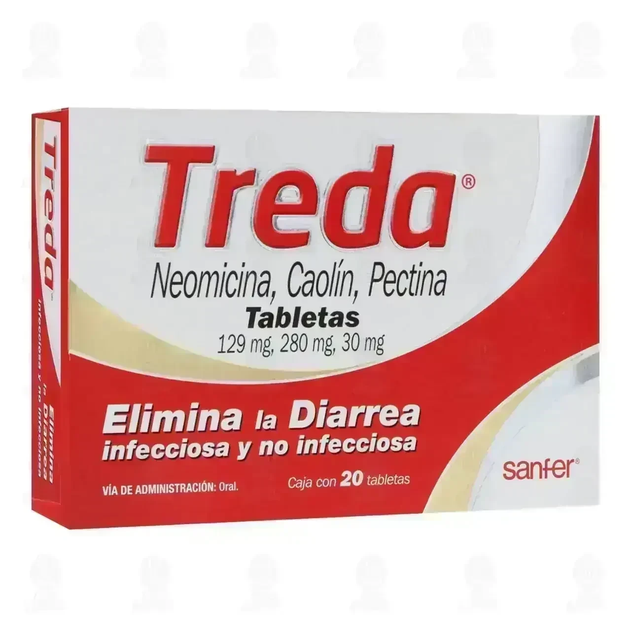 Treda 129mg/280mg/30mg, 20 Tabletas 