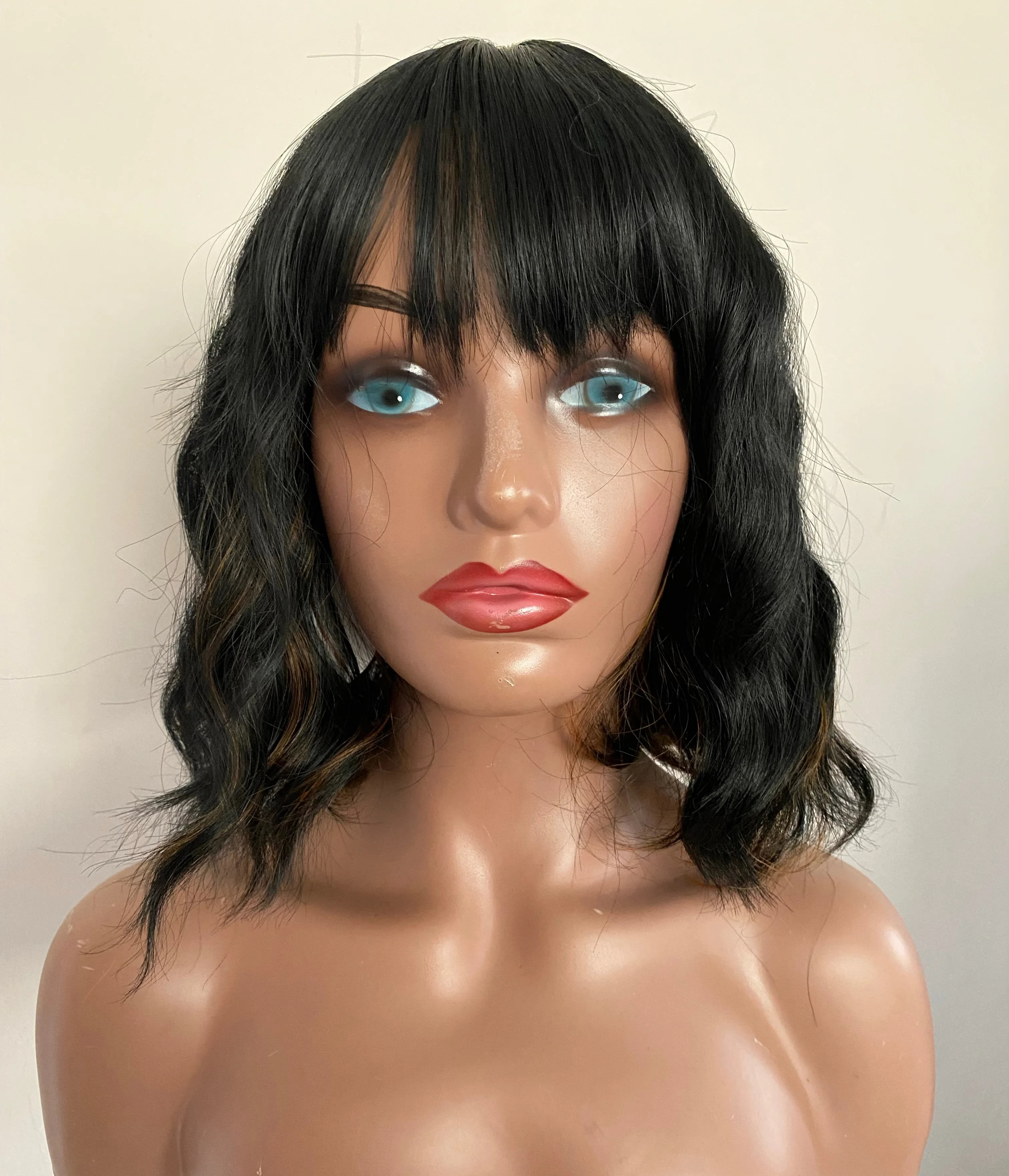 Peluca Bob ondulada 12” 3