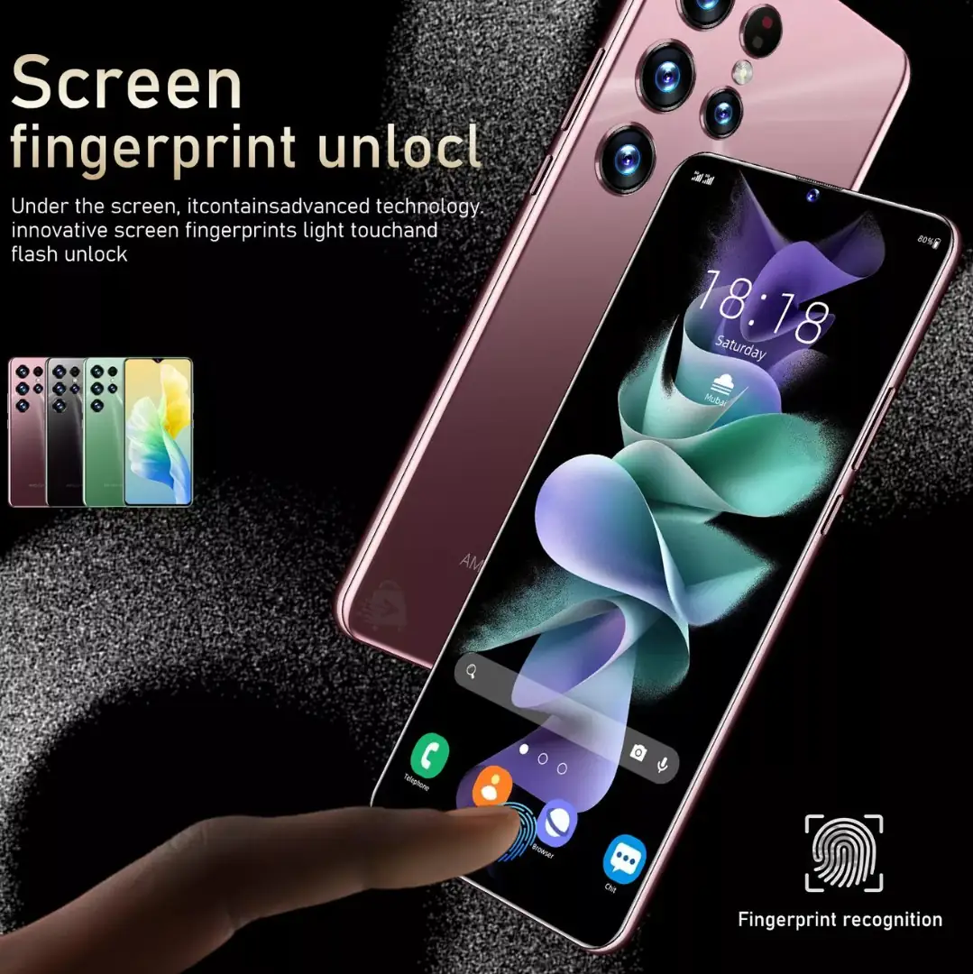 Celular Smartphone Realmi R1 F-HD 6.8" con tres cámaras bronce, diseño tipo Galaxy S 22 ultra  4