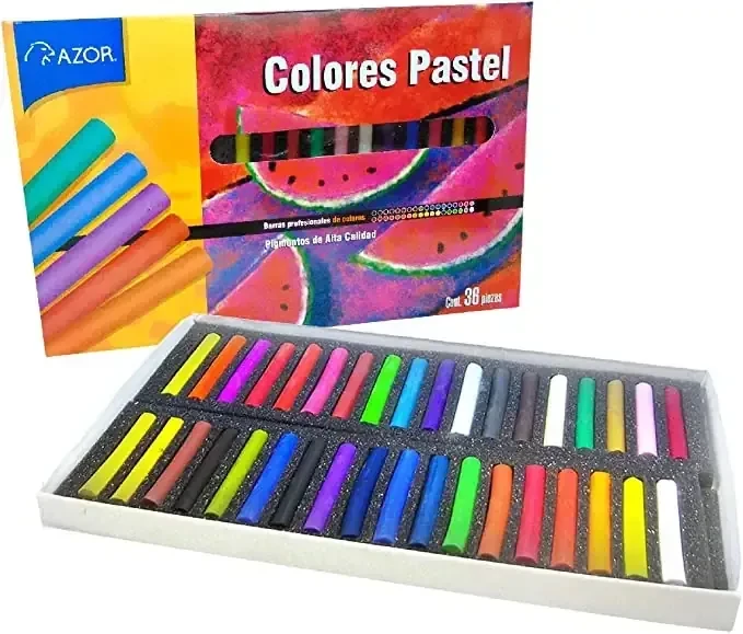 Gises pastel con 36 colores