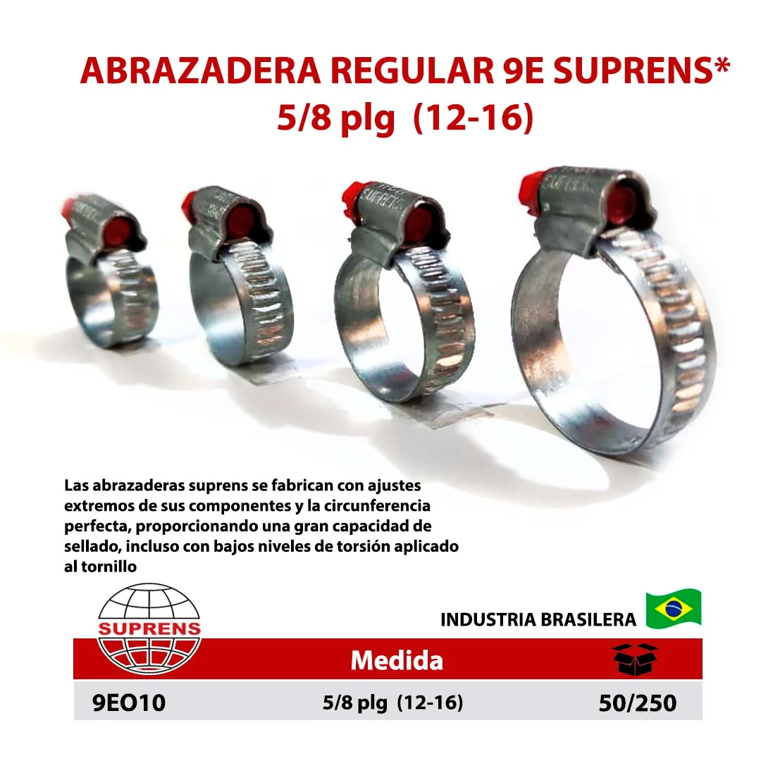 ABRAZADERA Estampada 9E SUPRENS*** 5/8" (12-16)
