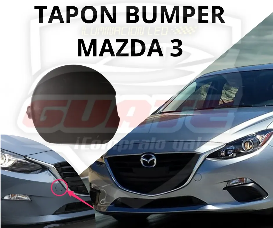🔰TAPON BUMPER FRONTAL MAZDA 3 2014 al 2016 🔰