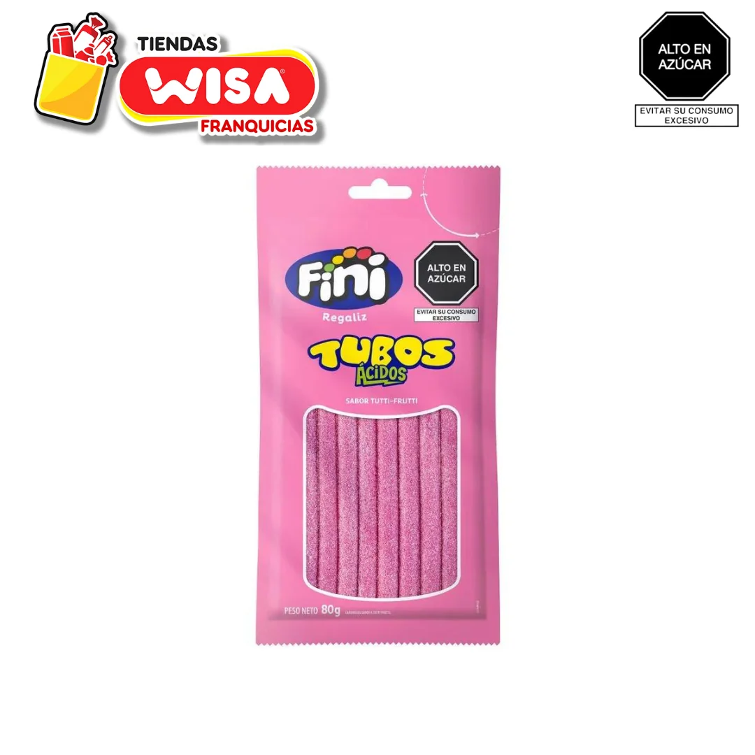 Fini Tubos Tutti Fruttii Acidos 80G