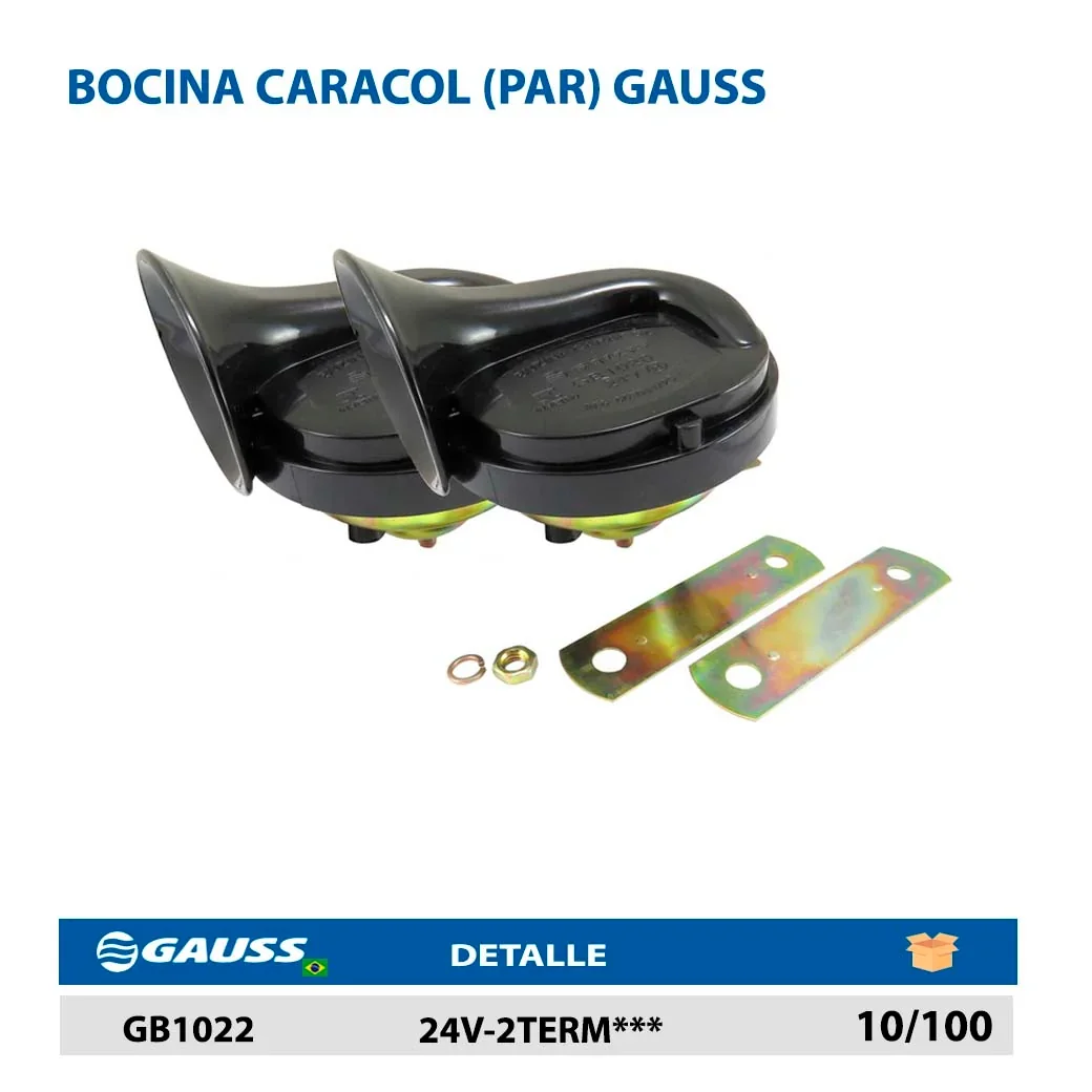 BOCINA CARACOL (PAR) GAUSS 24V-2TERM***