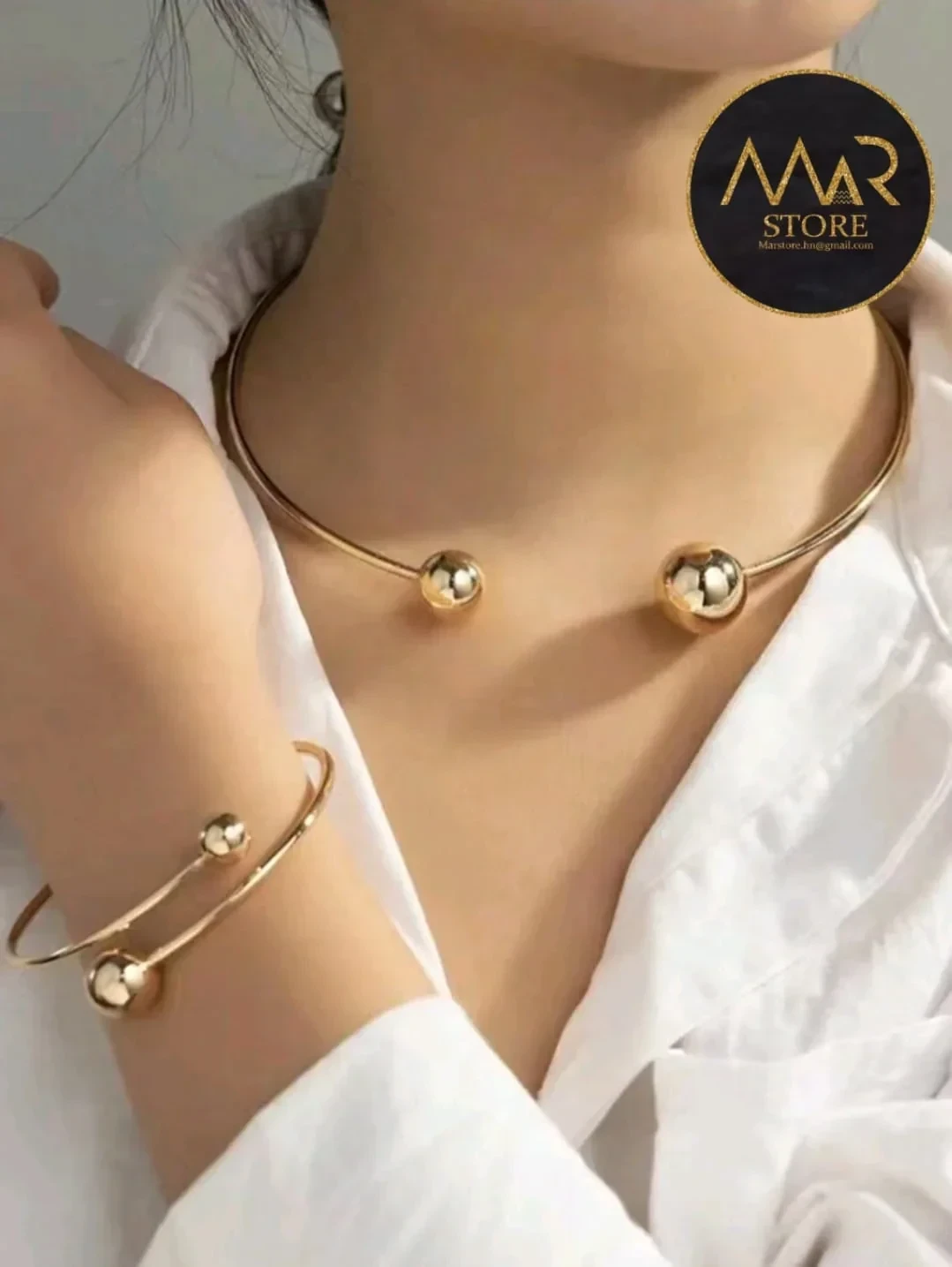 Elegante set color oro en hierro 