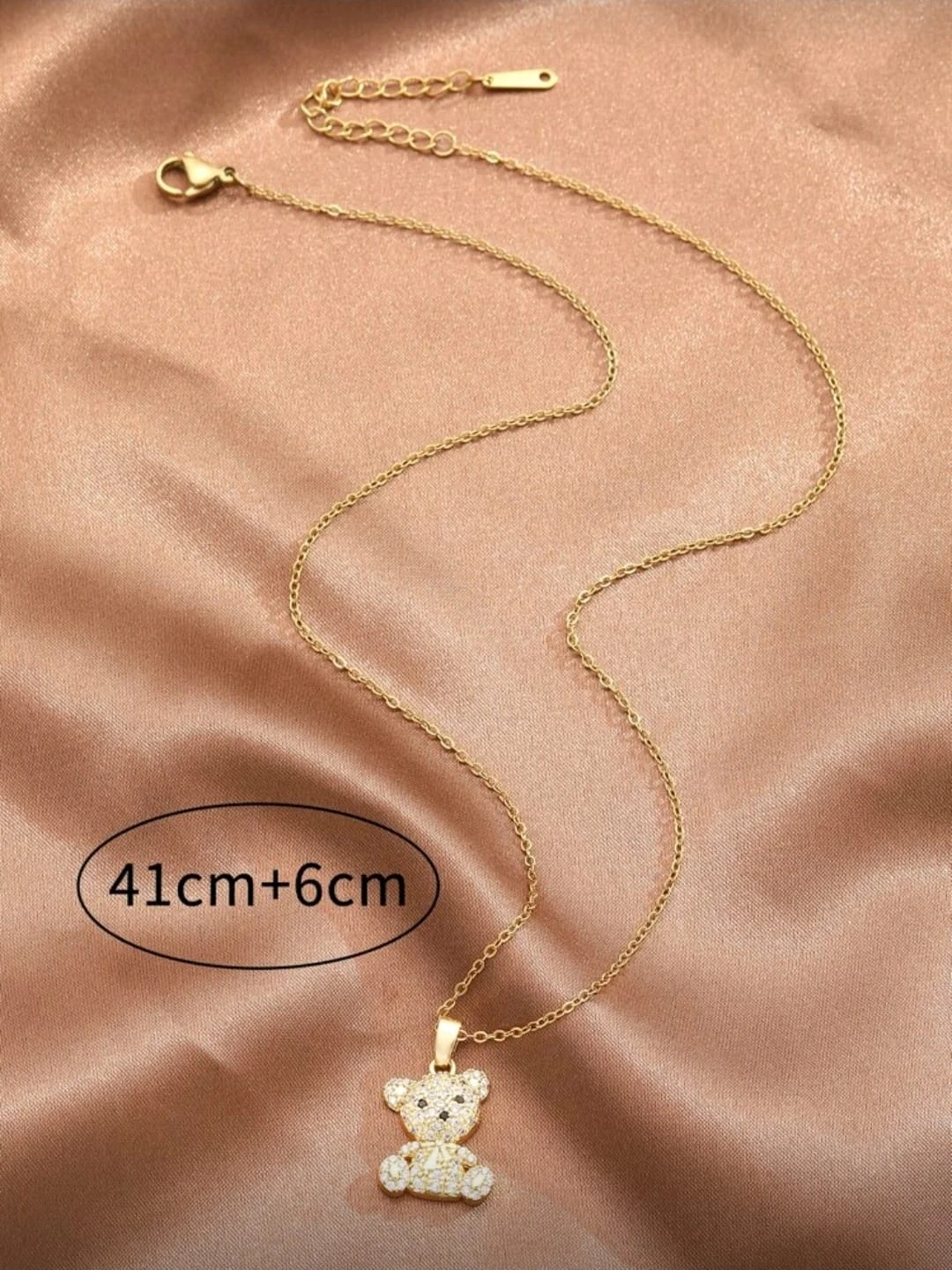 Collar de acero inoxidable y enchape de oro de 14K 2