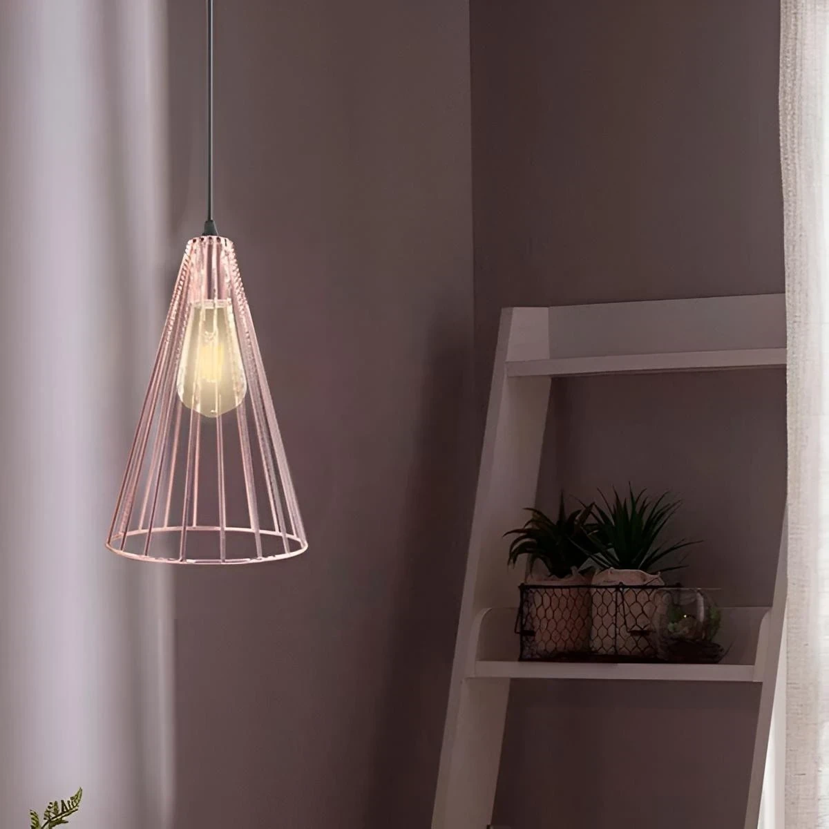 LAMPARA COLGANTE REJILLA 1L E27 2