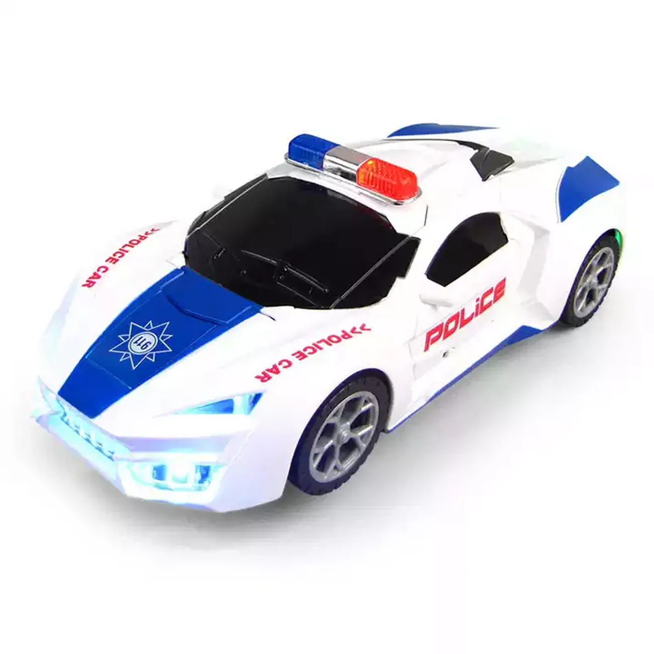 Carro Robot Policía Transformer Luces