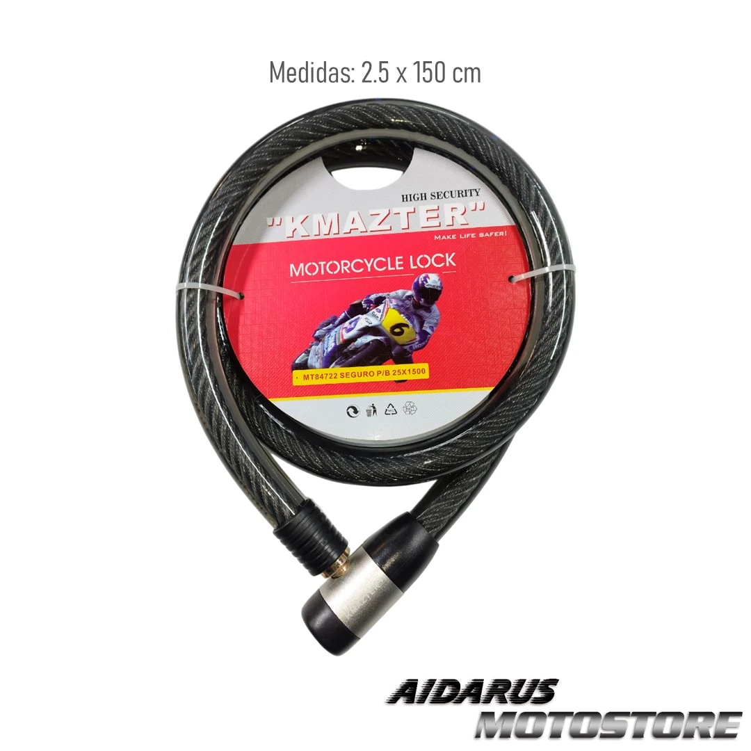 CABLE DE SEGURIDAD KM 2.5 x 150CM