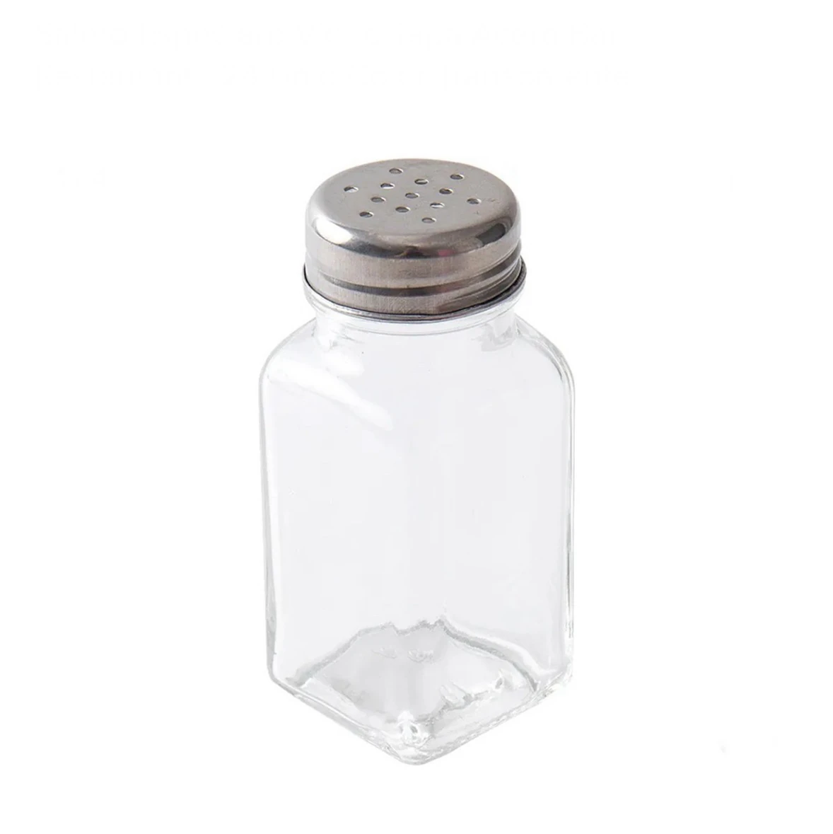 Salero de vidrio con tapa metal 