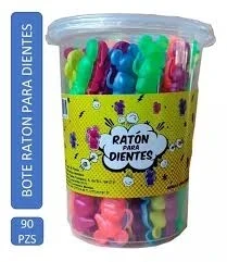 BOTE DE RATONES PARA DIENTES CON 90 PZS