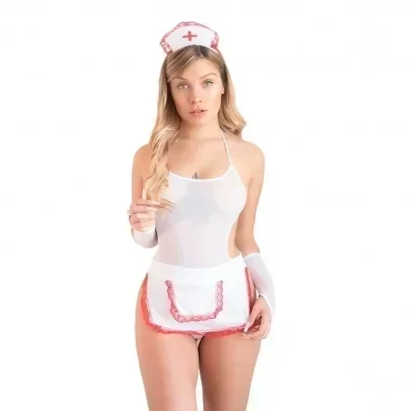Disfraz Enfermera Body Sexy Mordisco Fantasía