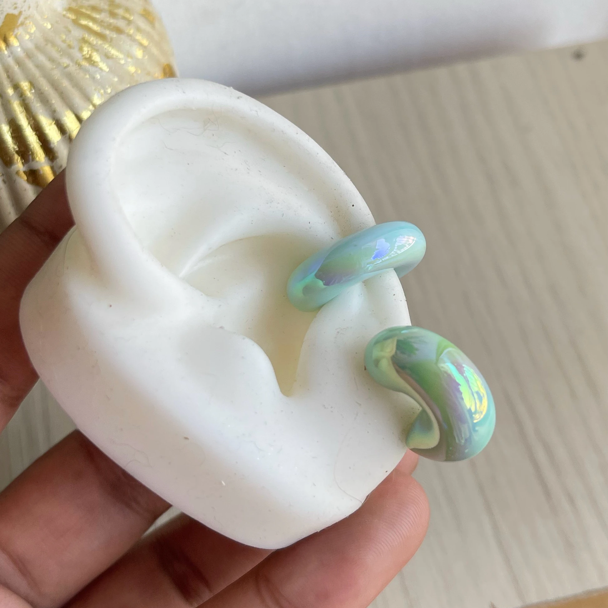 SET EARCUFF + ARETES BURBUJA SOFY. 2
