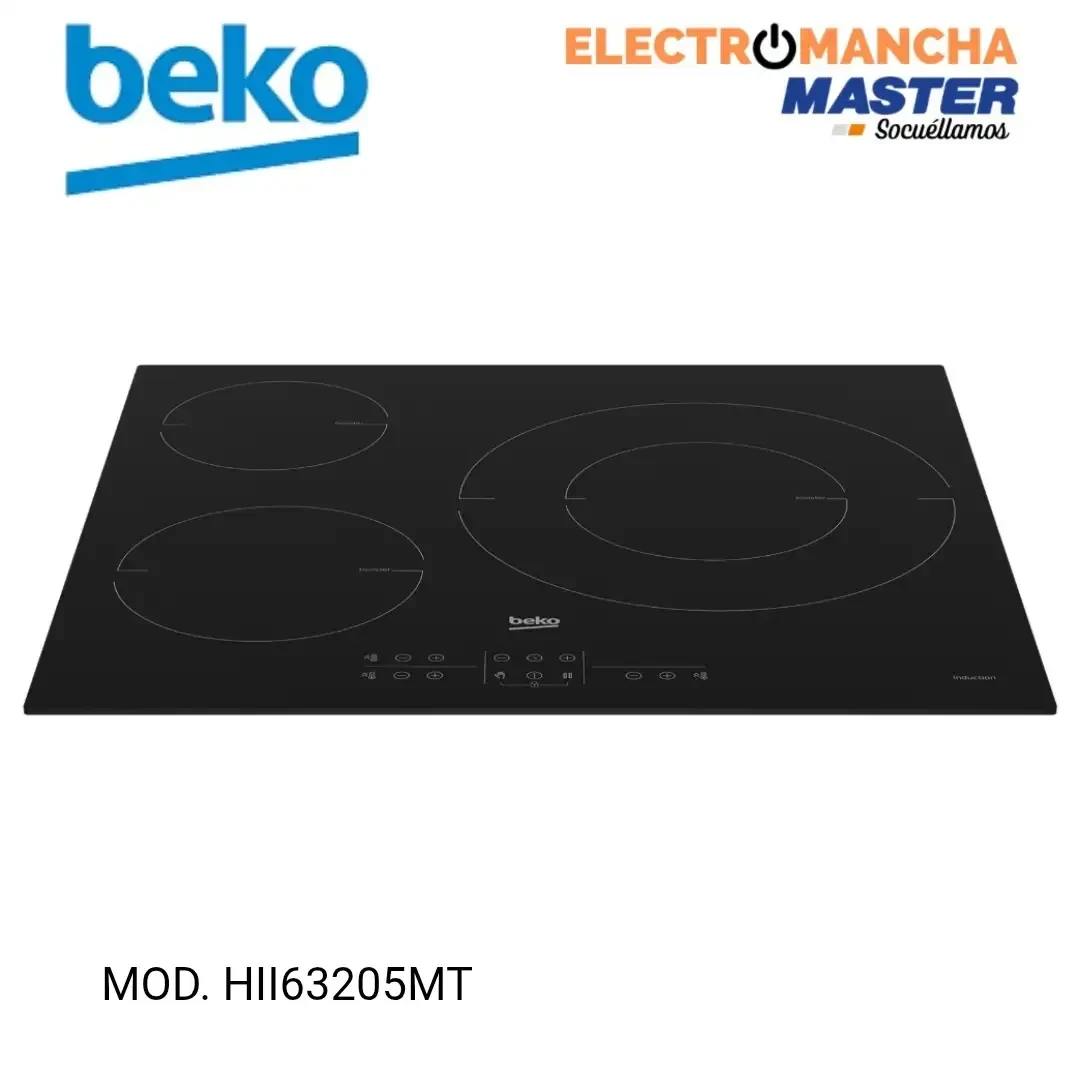 PLACA INDUCCION BEKO HII63205MT 3 FUEGOS HARO DE 32 cm. 2