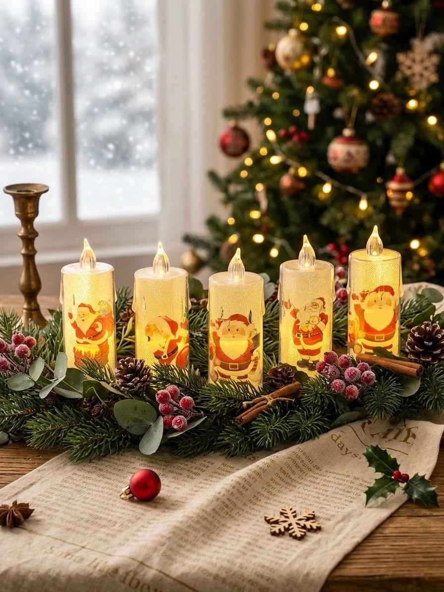 velas led navidelas brillantes 