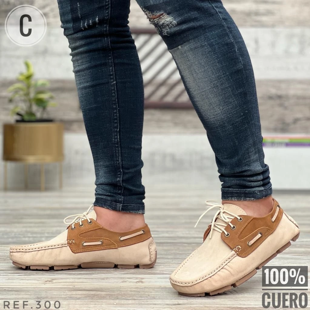 ZAPATOS DE CUERO NOBUCK PARA HOMBRE (Colombiano)