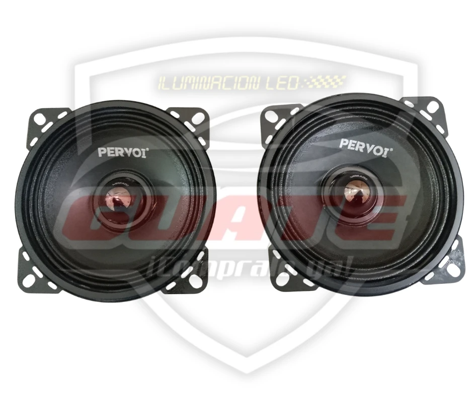 PAR BOCINAS REDONDAS 4” PULGADAS PERVOI  4