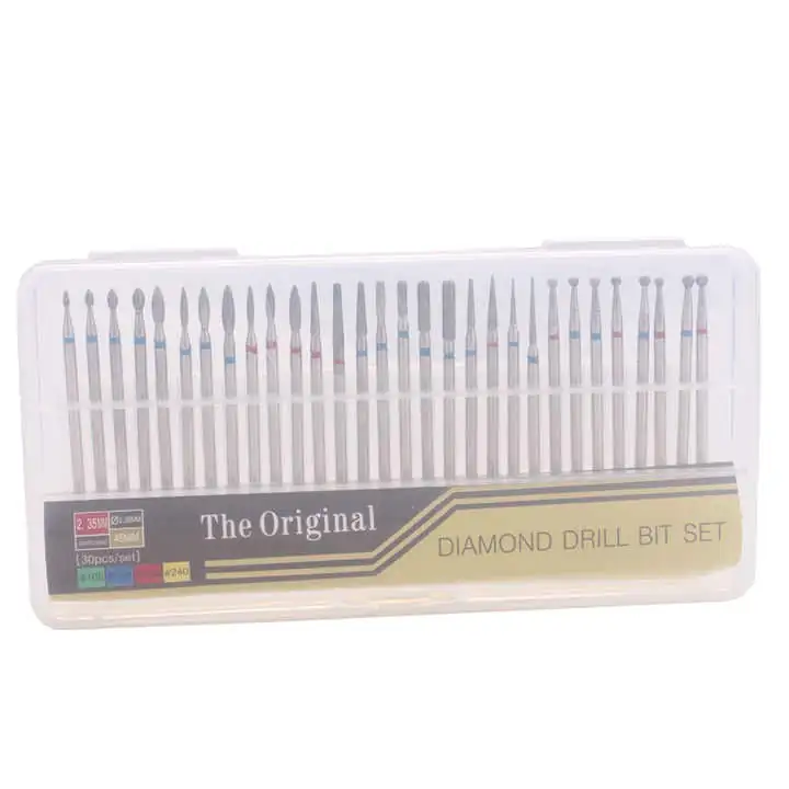 Juego de Brocas de Diamante para uñas de 30 piezas. (Leer mas información en la descripción)