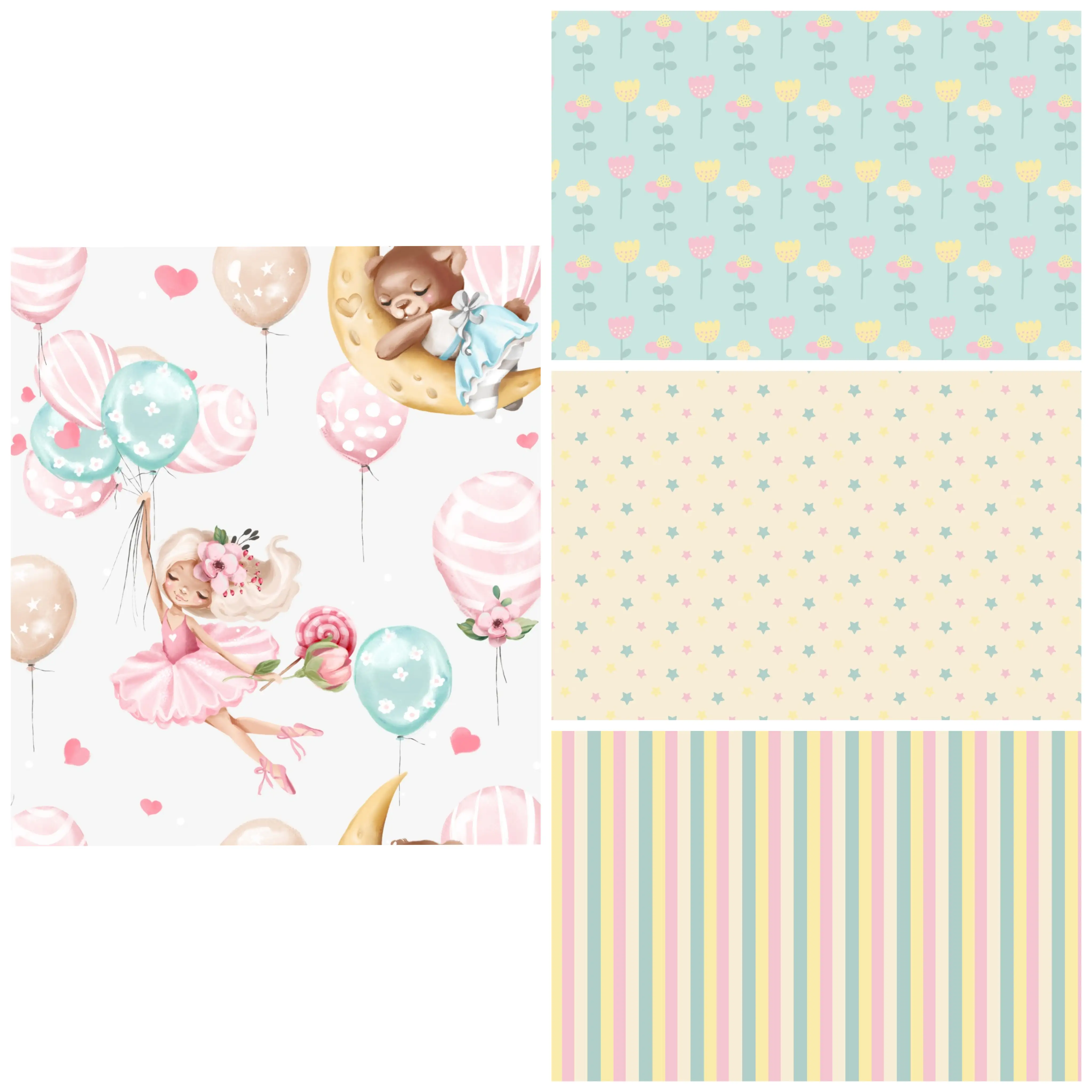 Diseño elefante , nubes , animales ( niña) 3