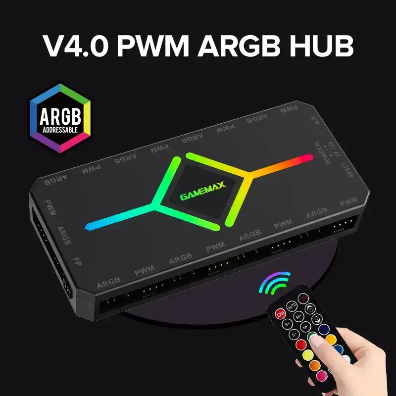 HUB CONTROLADOR ARGB+PWM GAMEMAX V4.0 2