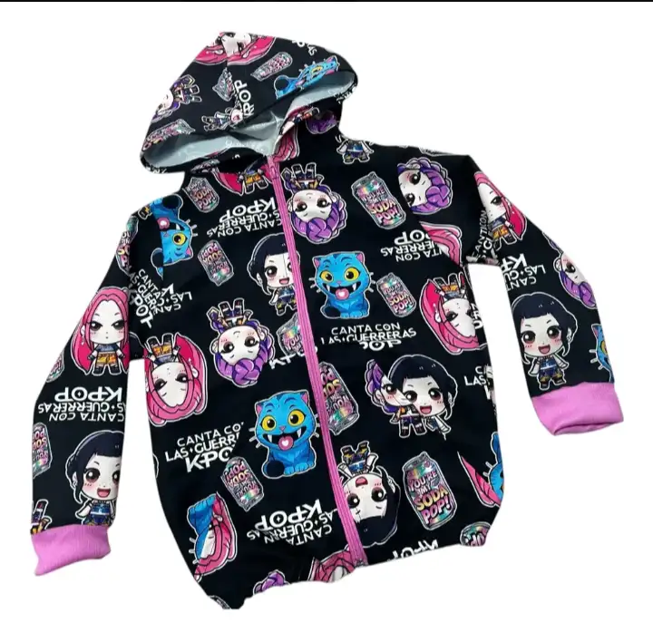 Chaqueta rompevientos Kpop Demon Hunters antifluido  2