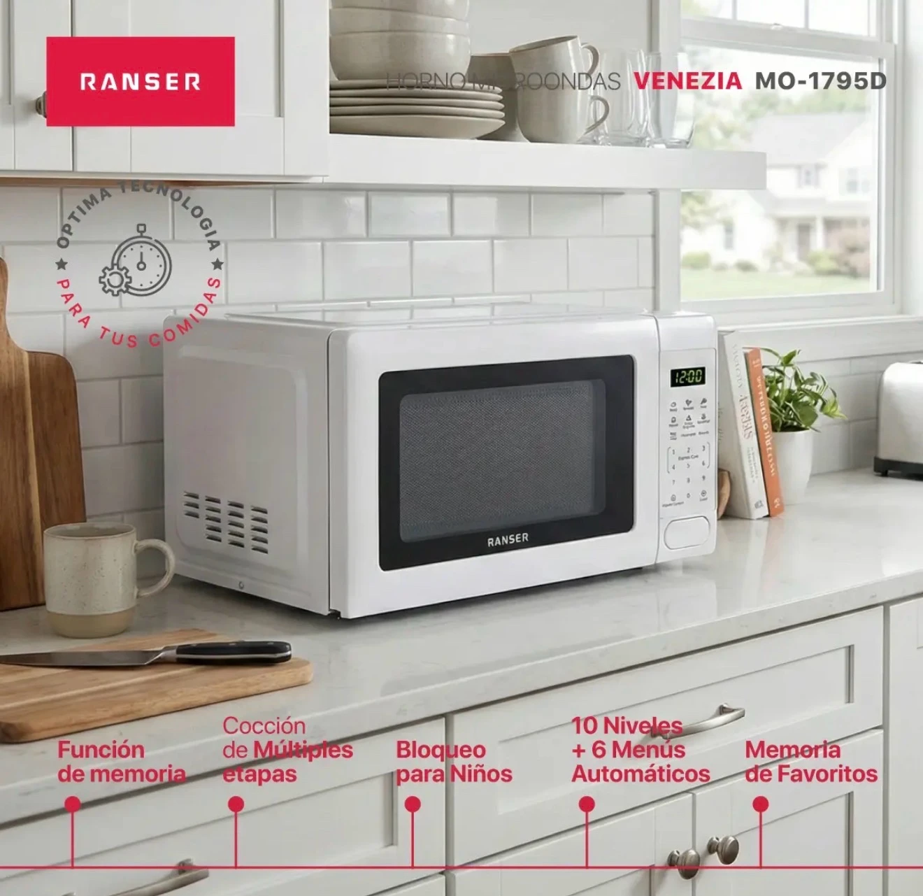 MICROONDAS DIGITAL RANSER 20LTS BLANCO