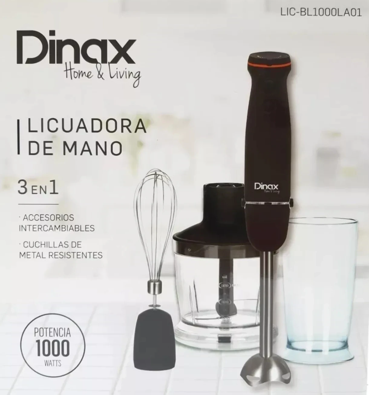 LICUADORA DE MANO DINAX 3 EN 1