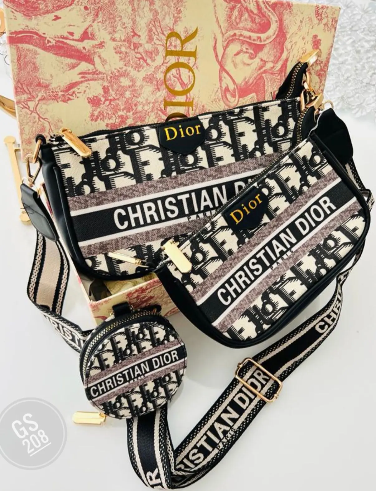 BOLSOS 3 PIEZAS DIOR  5