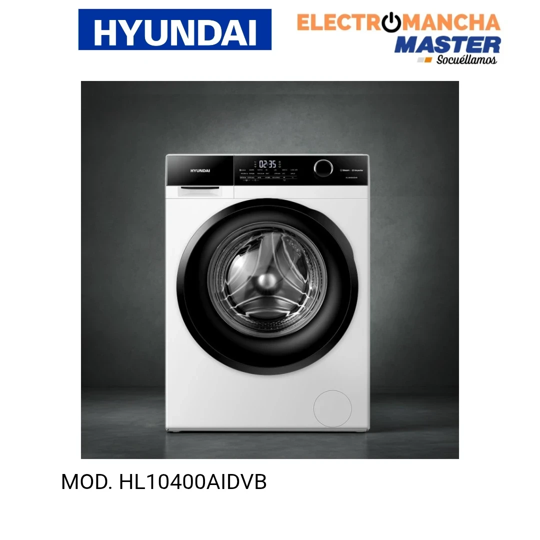 LAVADORA HYUNDAI HL10400AIDVB 10 KILOS 1400 RPM. A  2