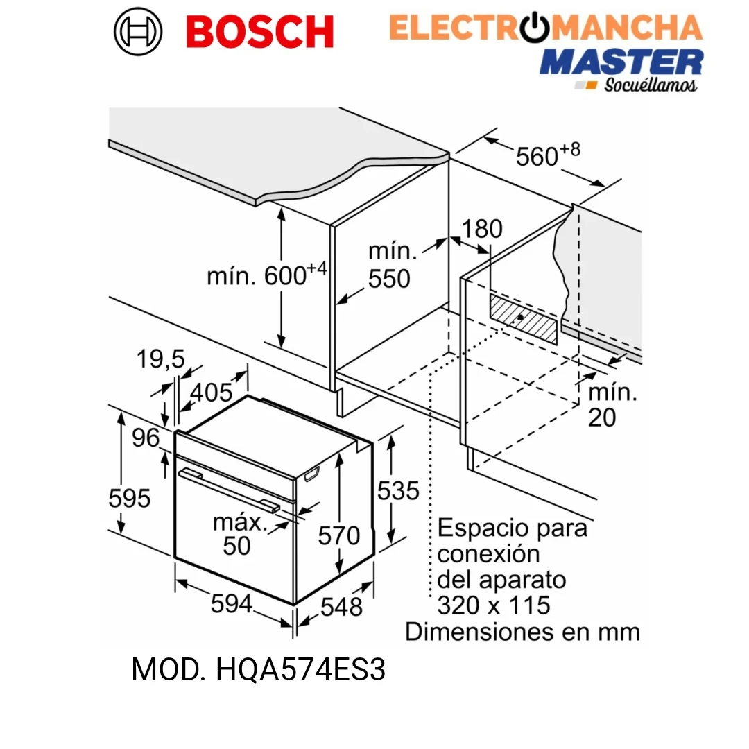 HORNO BOSCH HQA574ES3 INOX PIROLITICO A+ 4