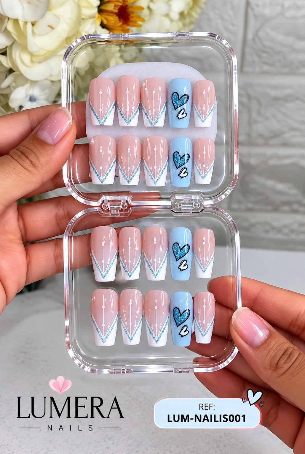 lumera caja de uñas press on referencia lum-nails-001
