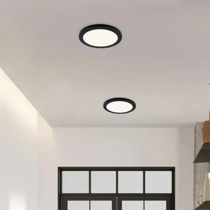 PANEL LED EMPOTRADO REDONDO NEGRO 2