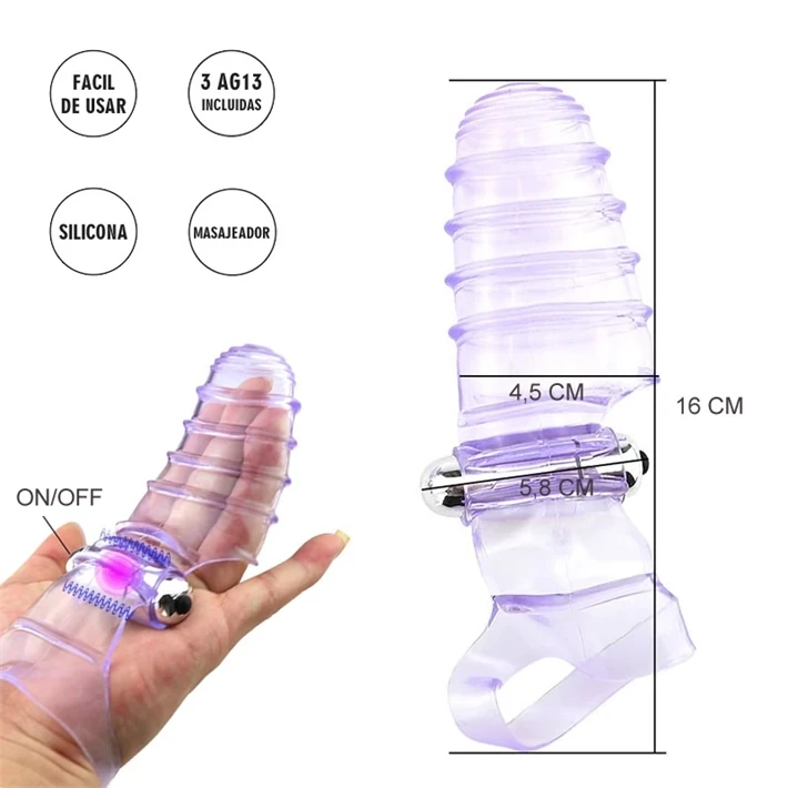 Scutum : Funda Dedos Vibrador Estimulacion