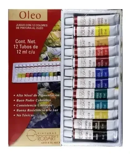 Pinturas al oleo estuche con 12 2