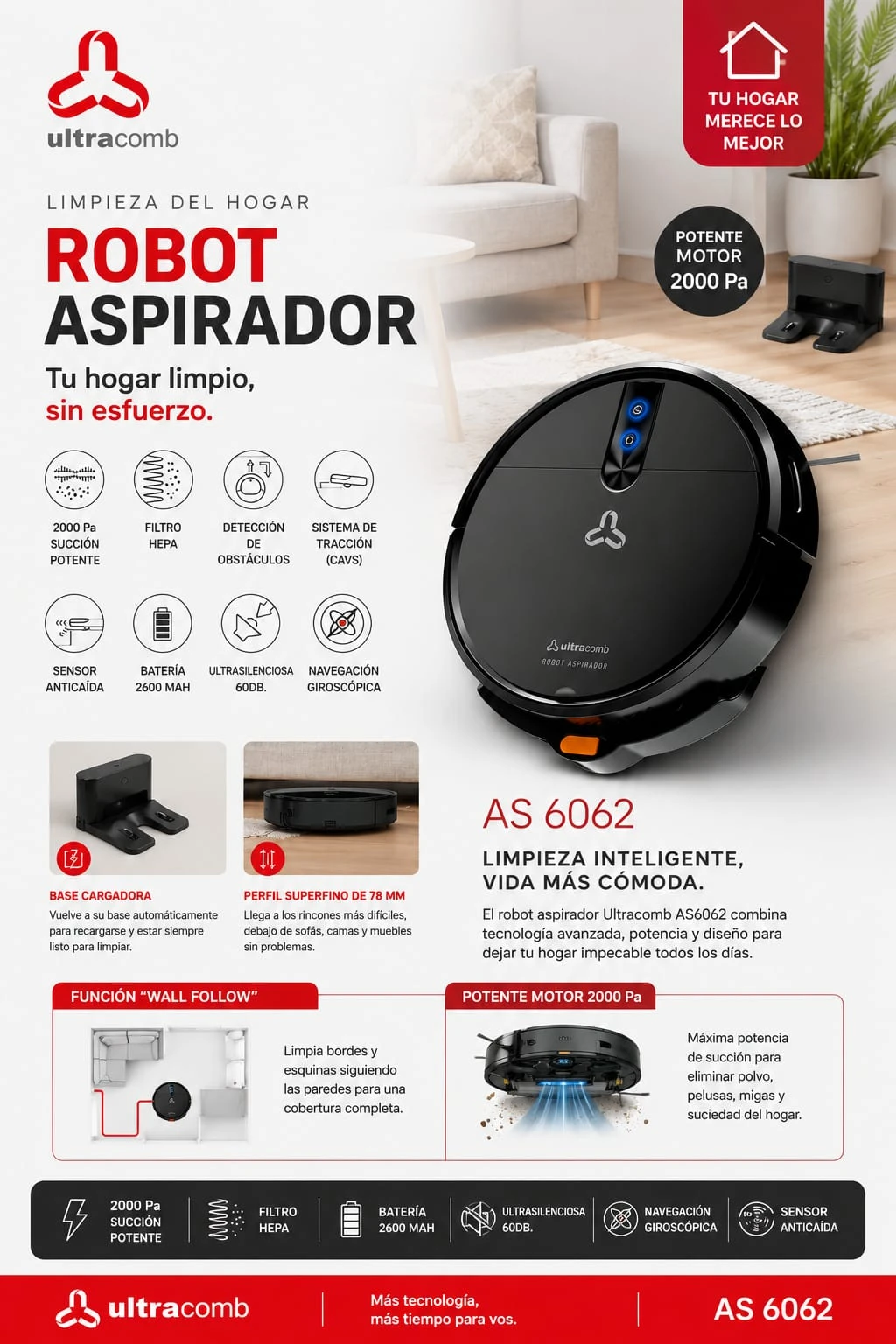 Aspiradora robot Ultracomb
