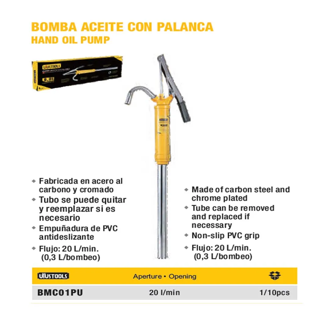 BOMBA ACEITE CON PALANCA UYUST 0.3L