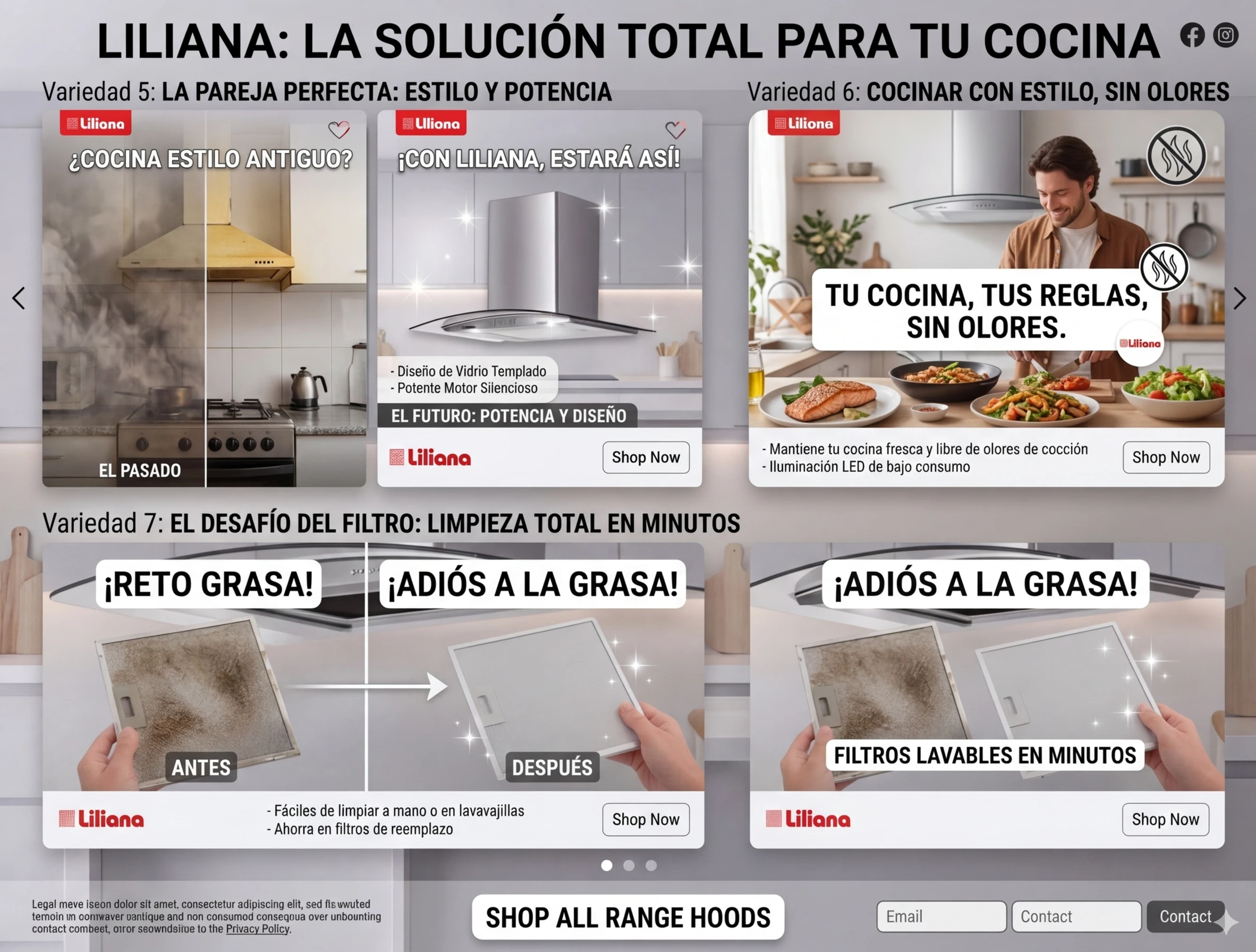 🔥 Campana de Cocina Liliana KC994 – Puredesign (60 cm) 2