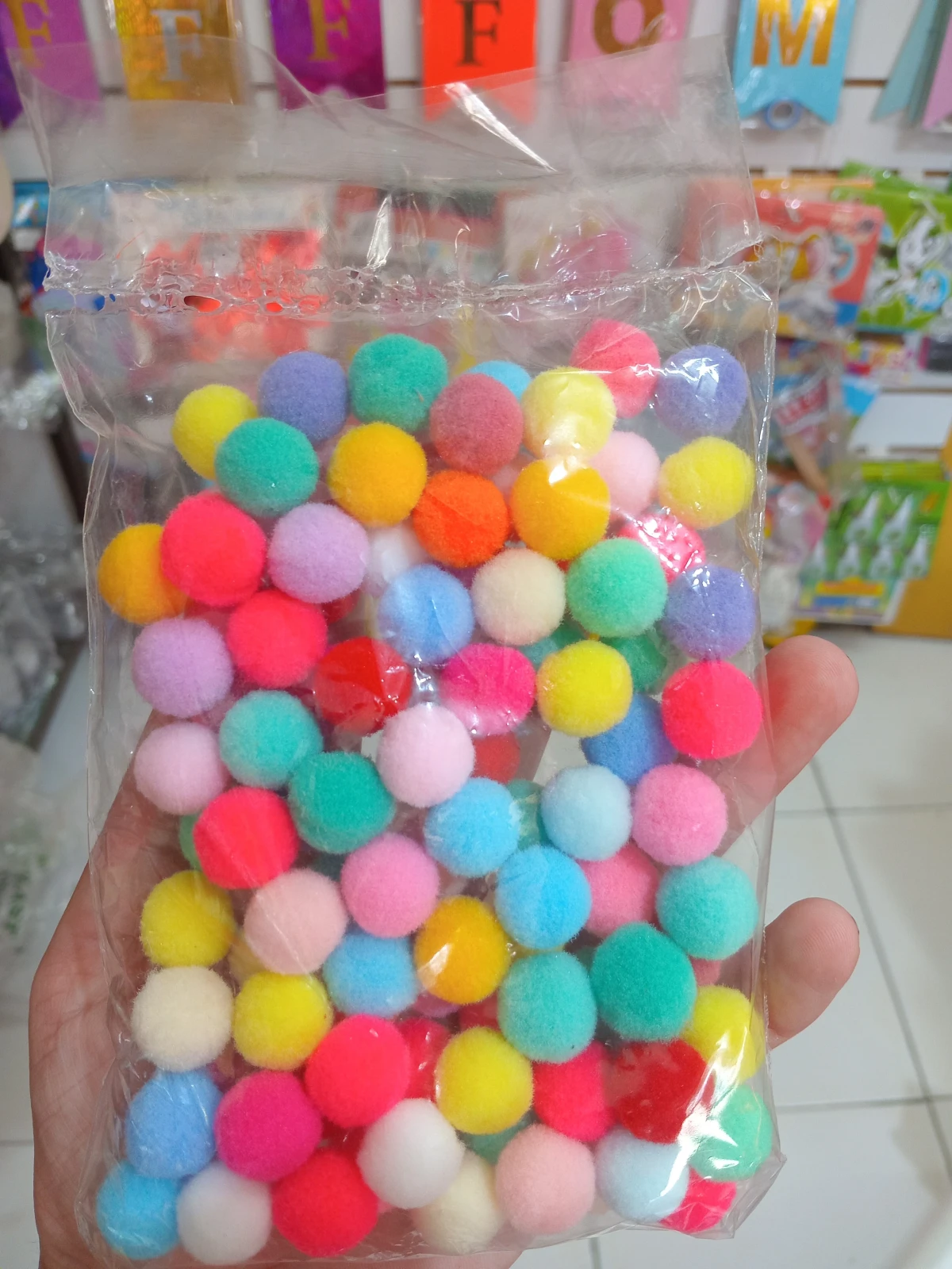 Pompones de colores 