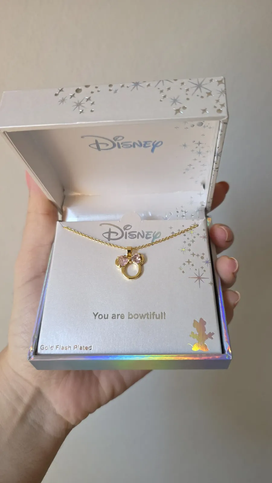 Disney gold necklace Minnie Mouse