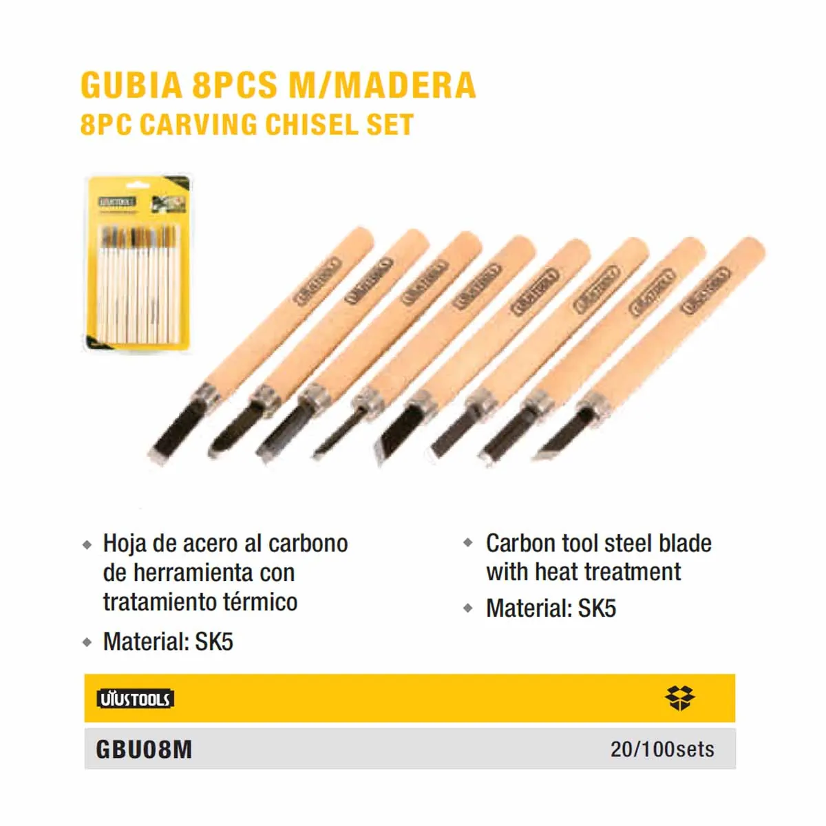 SET GUBIAS ARTESANO UYUST 8PZ
