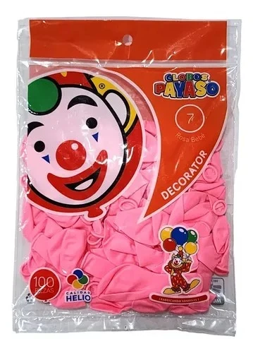 Globo rosa  c/50 #9 payaso