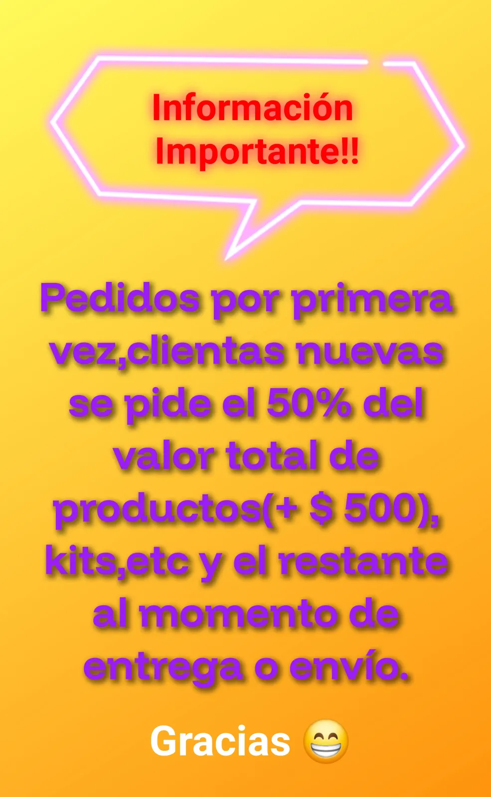Aclaración importante!