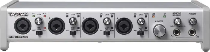 TASCAM INTERFASE PARA PROCESO DE AUDIO DIGITAL SERIES 208I
