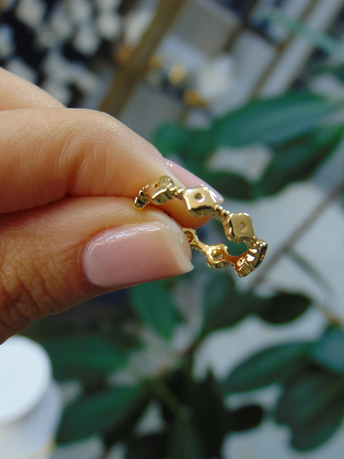 ANILLO ACERO DOR MINI TREBOL LISO 2
