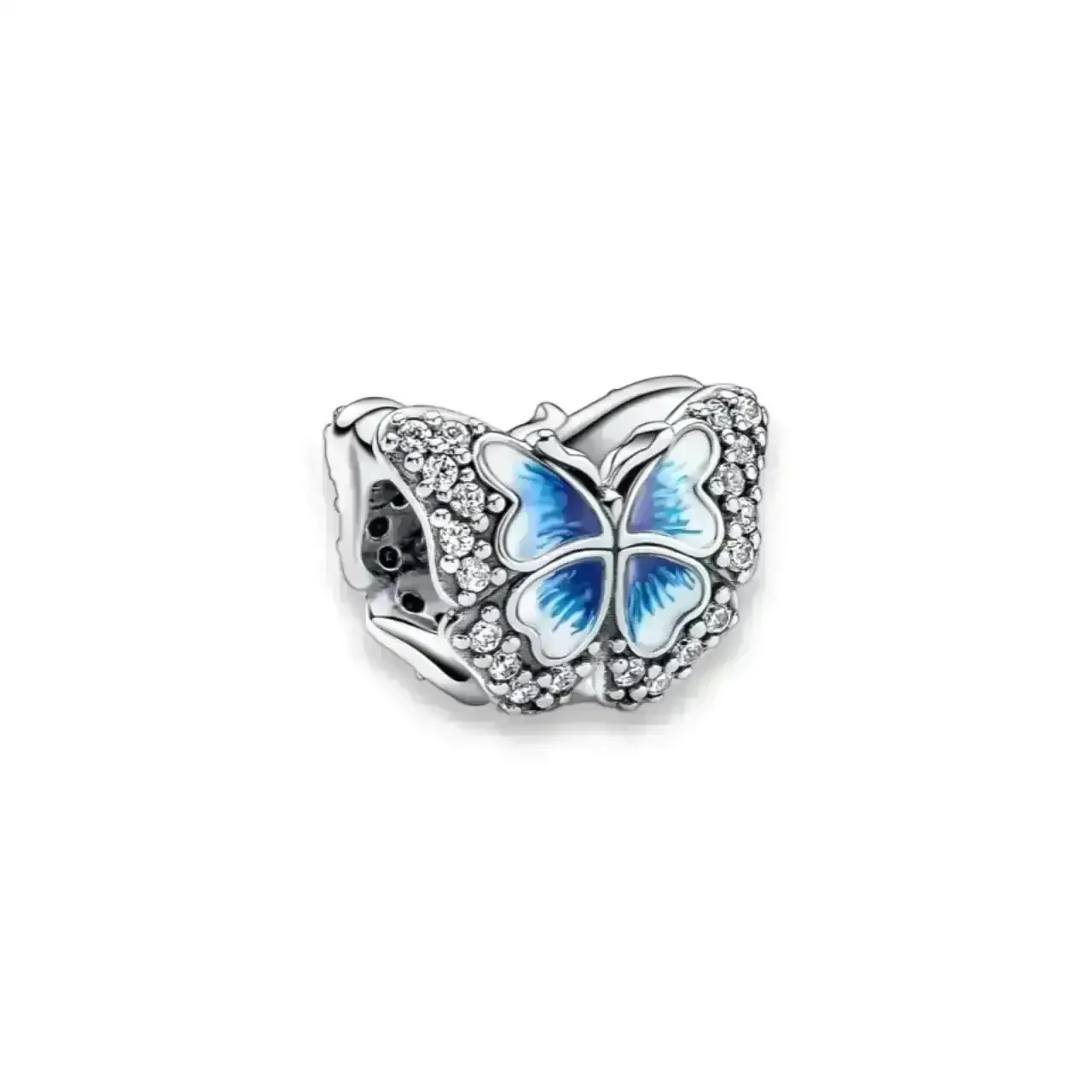 Charm Mariposa Azul Brillante 