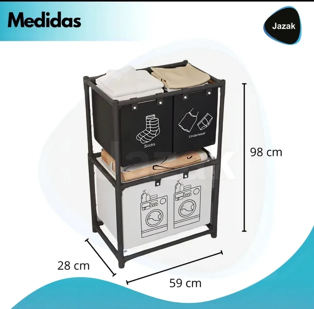 Organizador laundry negro 2
