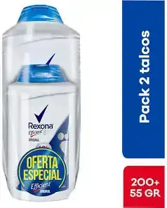 Pack Talco Rexona Efficient 200g + 55g