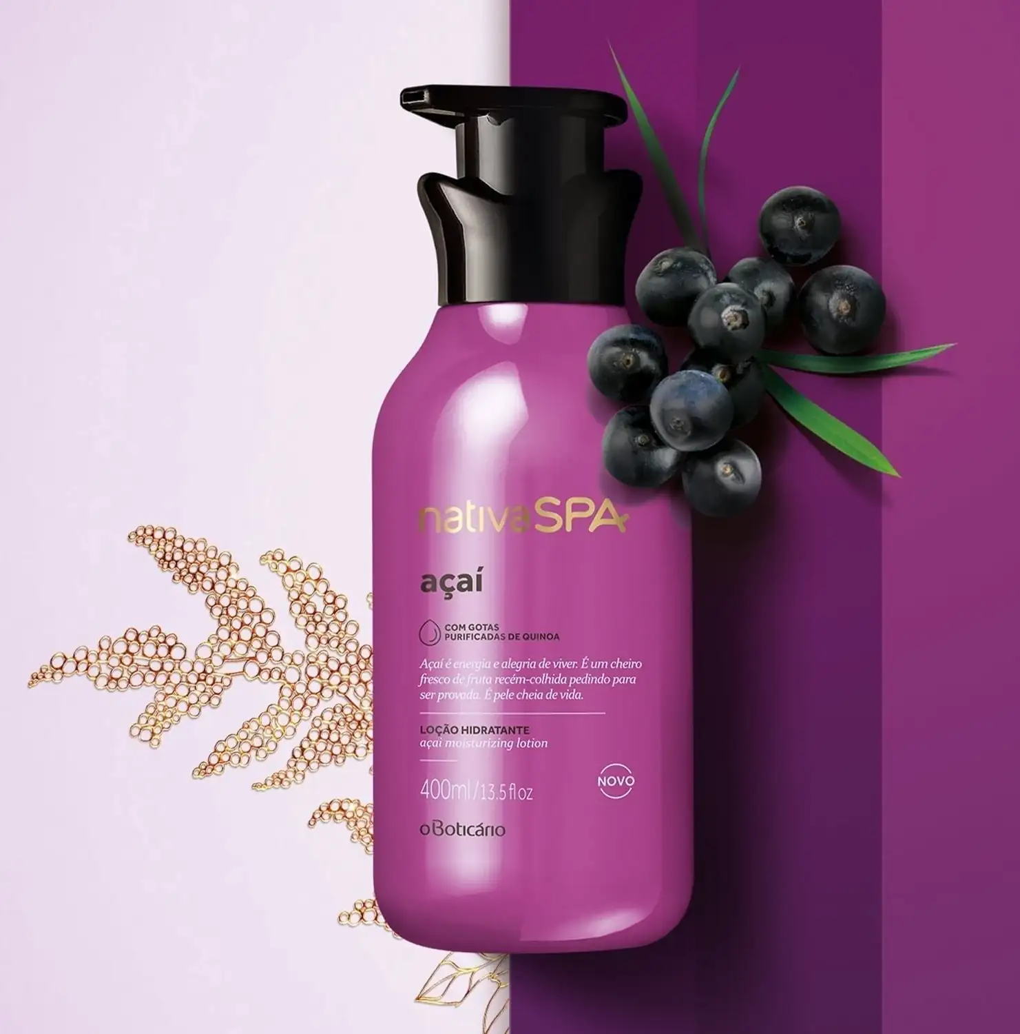 Nativa SPA Loción Hidratante Corporal Açaí, 400ml 3