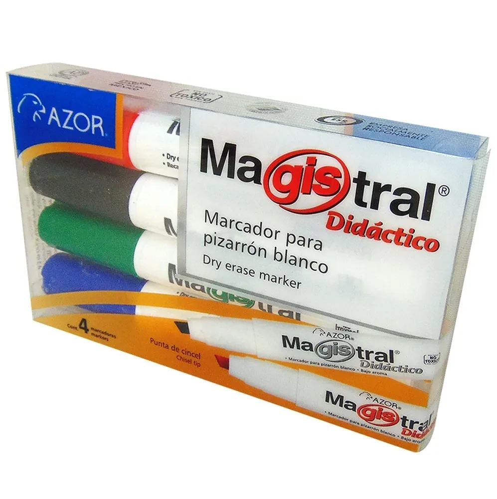 Marcador para pintarrón Magistral con 4 piezas
